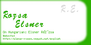 rozsa elsner business card